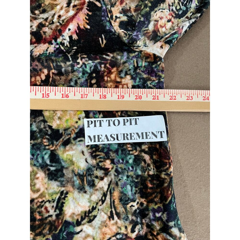Soft Surroundings Santiago Velvet Multicolor Long A-Line Boho Dress Woman's XL - Picture 3 of 11